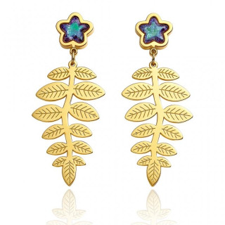 Ženski viseči uhani v obliki listov