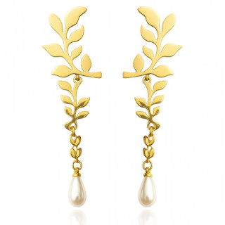 Pozlačeni viseči uhani za ženske