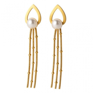 Ženski viseči uhani z biseri