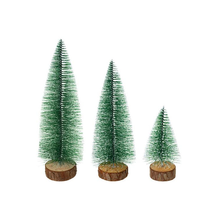 Komplet 3 mini božičnih drevesc