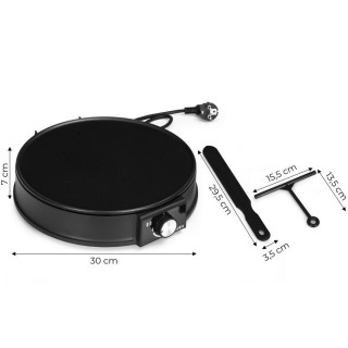 Električni pekač palačink s premazom proti prijemanju 1200 W KADEN