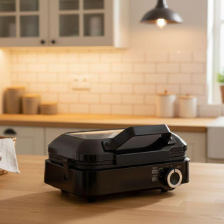 Pekač za vaflje s premazom proti prijemanju za 2 velika vaflja