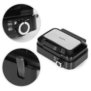 Pekač za vaflje s premazom proti prijemanju za 2 velika vaflja