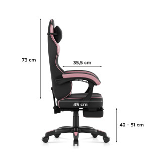 Črno-roza igralni stol Huzaro FORCE 3.7 PINK