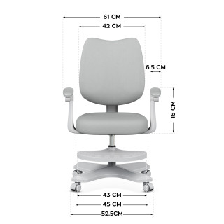 Otroški sivi ergonomski stol Mark Adler Junior 4.6 Grey