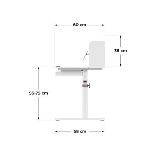 Ergonomska otroška pisalna miza Mark Adler STUDY 5.0 SIVA