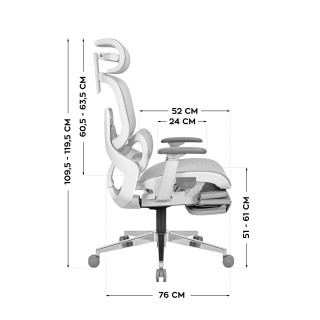 Siv ergonomski stol Mark Adler EXPERT 9.3 GREY
