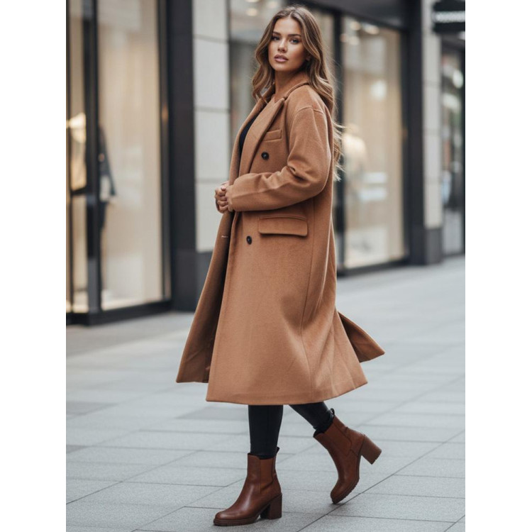 Zimski rjav ženski plašč NY0766z