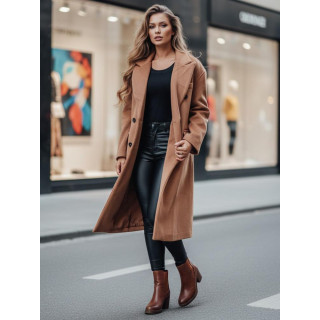 Zimski rjav ženski plašč NY0766z