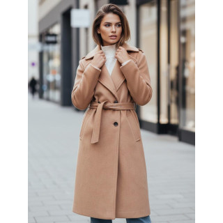 Svetlo rjav ženski zimski plašč NY0763z