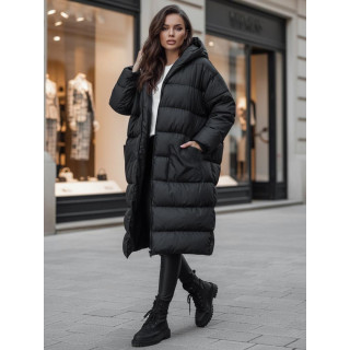 Zimska črna ženska oversize jakna TY4541z
