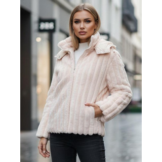 Ženska roza krznena jakna TY5277z