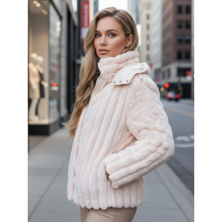 Ženska roza krznena jakna TY5277z