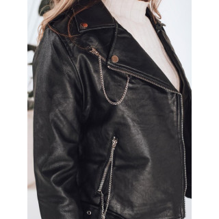 Črna ženska usnjena jakna TY5200