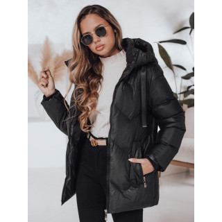 Črna ženska zimska jakna TY4997