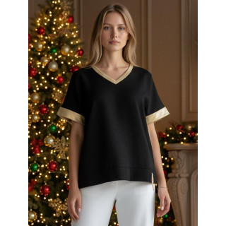 Ženska črna oversized bluza RY2912z