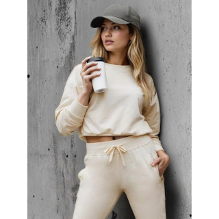 Ženska kremna jopa s kapuco BY1530