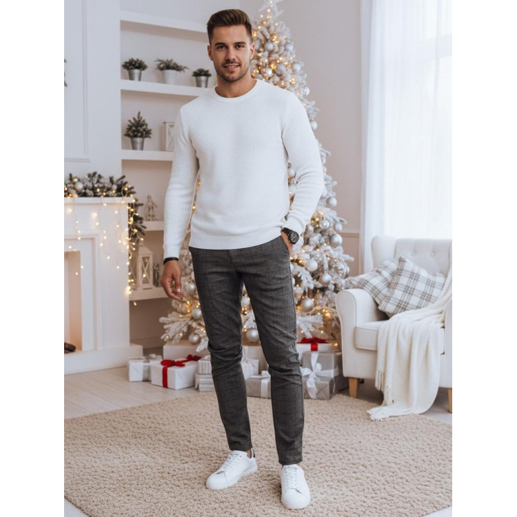 Moške temno sive kariraste hlače UX4400z