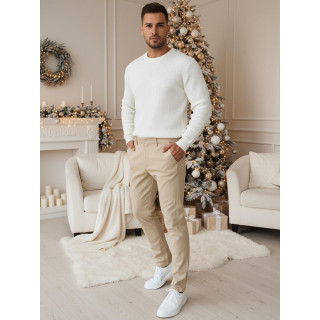 Moške hlače iz bež blaga UX4410z