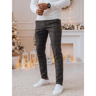 Temno sive karo moške hlače UX4399z