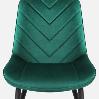 Velur stol s šivi v zeleni barvi PRINCE 3.0 GREEN