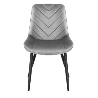 Siv velur stol s šivi PRINCE 3.0 GREY