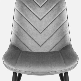 Siv velur stol s šivi PRINCE 3.0 GREY