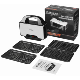 Električni opekač kruha z zamenljivimi vložki 1500 W KD4133