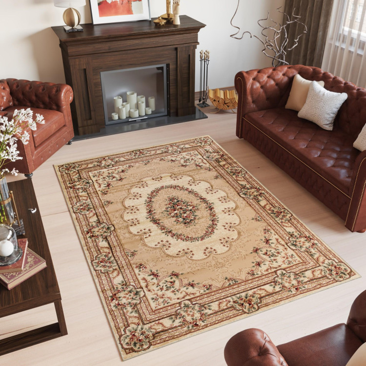 Bež preproga v vintage slogu