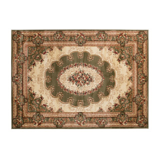 Zelena preproga v vintage slogu