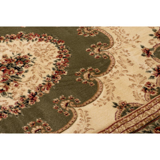 Zelena preproga v vintage slogu