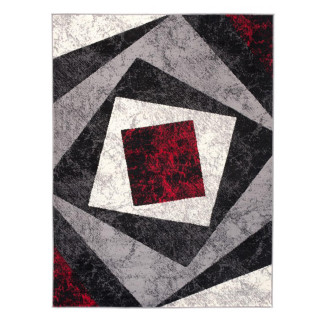 Preproga v črni in rdeči barvi