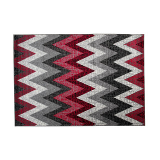 Rdeče-siva vzorčasta preproga