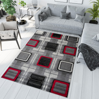 Siva preproga s kvadratnim vzorcem