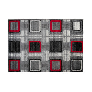 Siva preproga s kvadratnim vzorcem