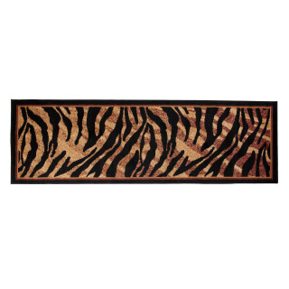 Črno-rjava preproga z živalskim motivom