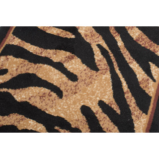 Črno-rjava preproga z živalskim motivom