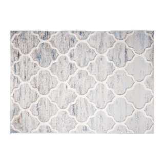 Modro-siva moderna vzorčasta preproga