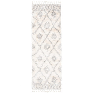 Kremna kosmata preproga z resicami