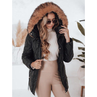 Ženska prešita jakna, črne barve TY5015