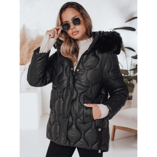 Ženska črna prešita jakna TY5016