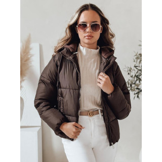 Ženska puhovka, rjave barve TY4951