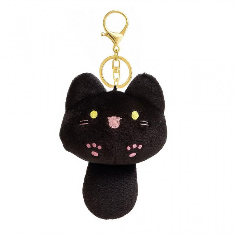 Obesek s plišastim črnim muckom