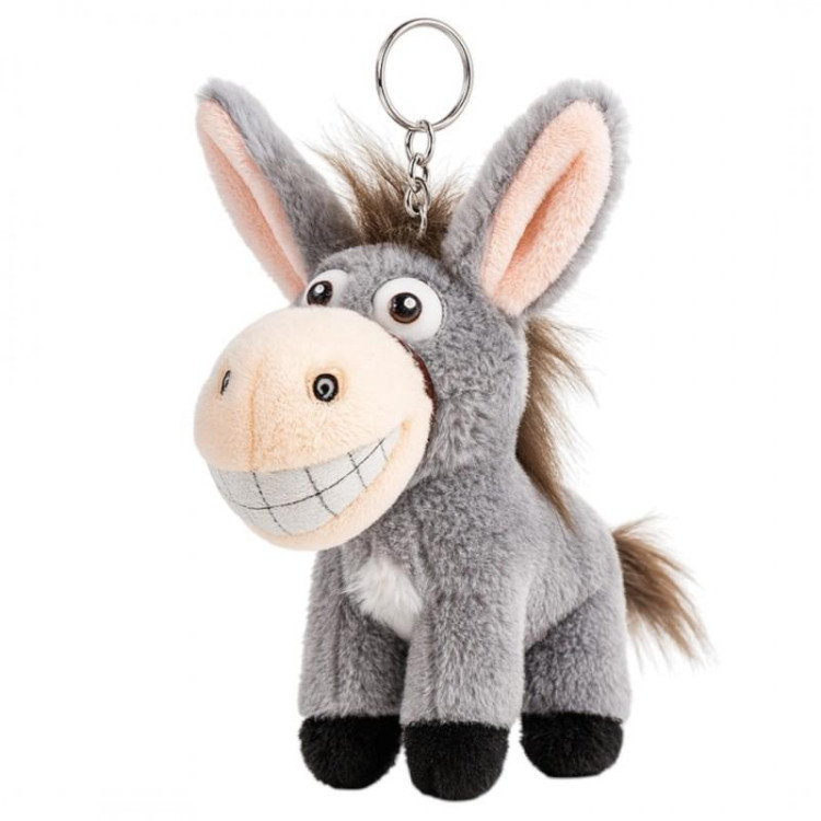 Obesek s sivim plišastim osličkom