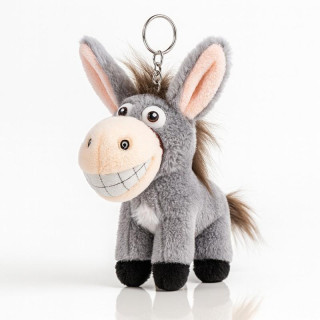 Obesek s sivim plišastim osličkom