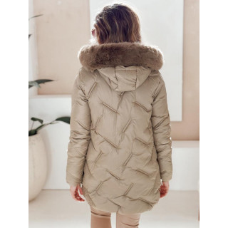 Bež ženska jakna s prešivanjem TY5051