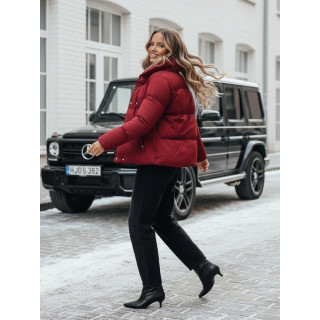 Bordo ženska jakna z ovratnikom TY4957