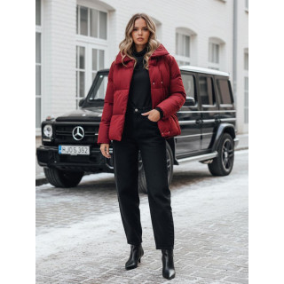 Bordo ženska jakna z ovratnikom TY4957