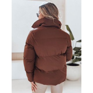 Ženska rjava jakna z ovratnikom TY4958