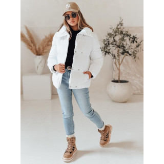 Bela ženska jakna z ovratnikom TY4956
